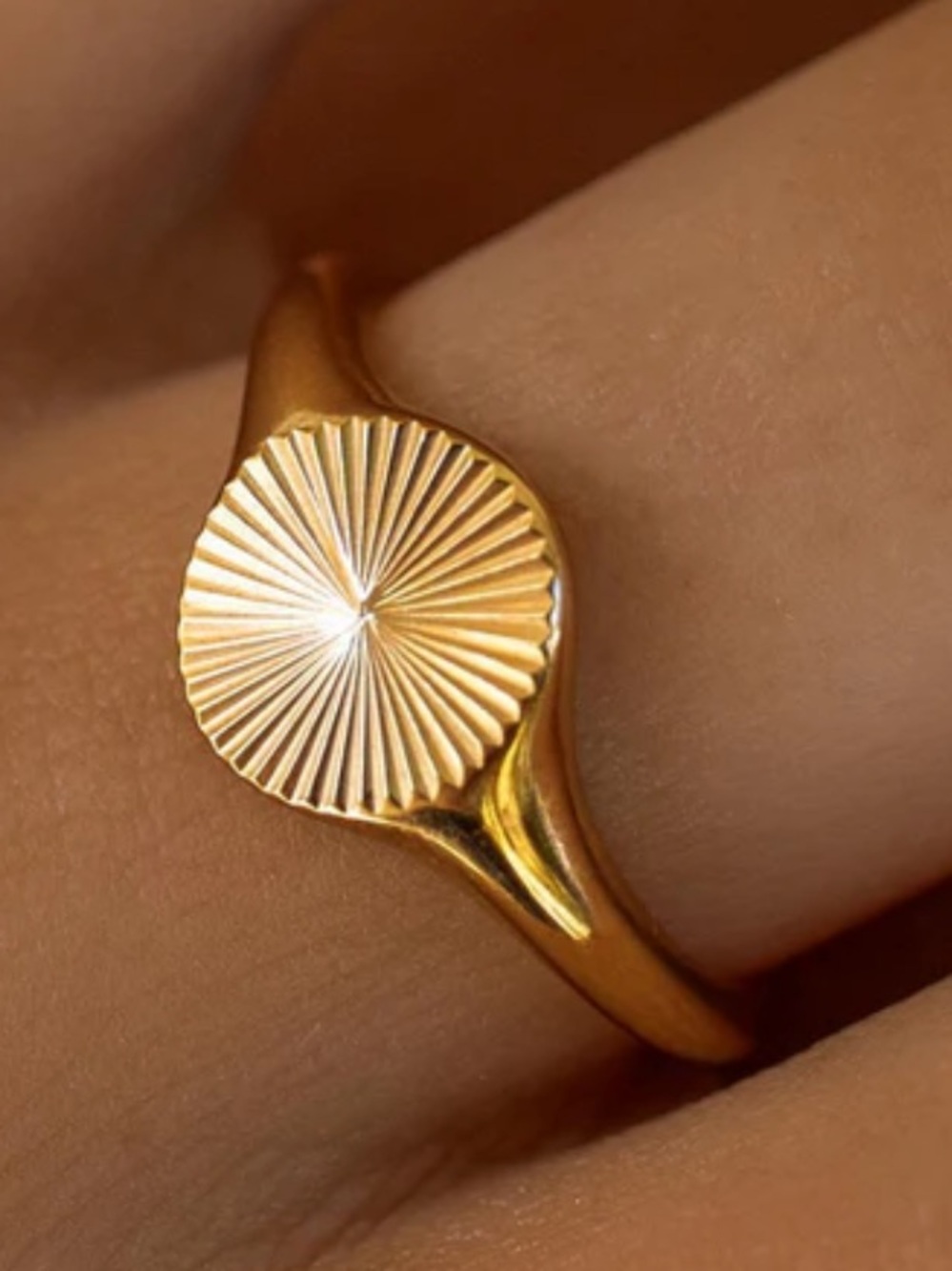 8 Other Reasons Gold Sunburst Signet Ring